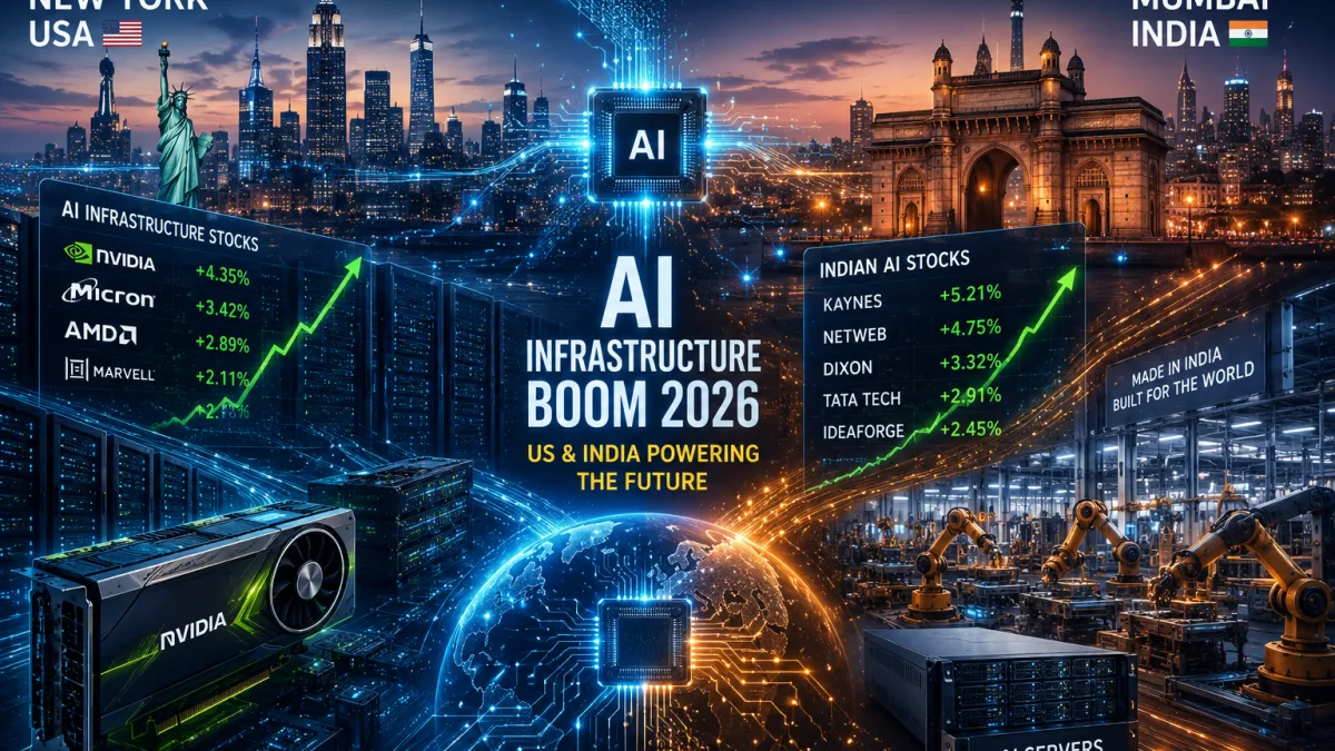AI Infrastructure Boom 2026 🚀: Best US & Indian Semiconductor Stocks Powering the Future